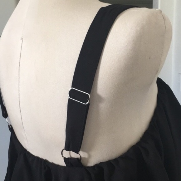 BLACK 0X Forever 21 Plus Size Ruffled & Wide Leg Jumpsuit - Picture 12 of 16